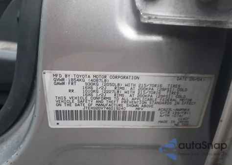 2004 Toyota Rav4 z USA, uszkodzony, nr VIN JTEHD20V746019240